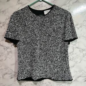 Adrianna Papell Evening Embellished Blouse Size L